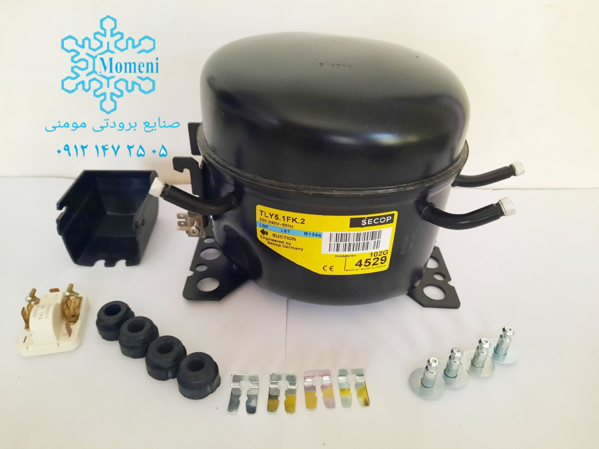 کمپرسور یخچال سکاپ 1/6 مدلTLY5.1FK.2 گاز R134a سیم پیچ تمام مس